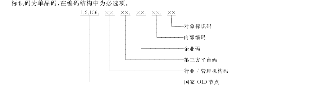 图2 物联网对象的标识编码基本结构中的构成项