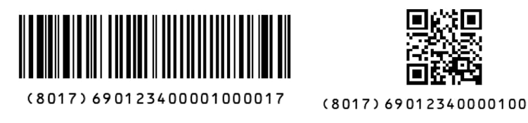 图B.7 裁判员编码与条码表示示例
