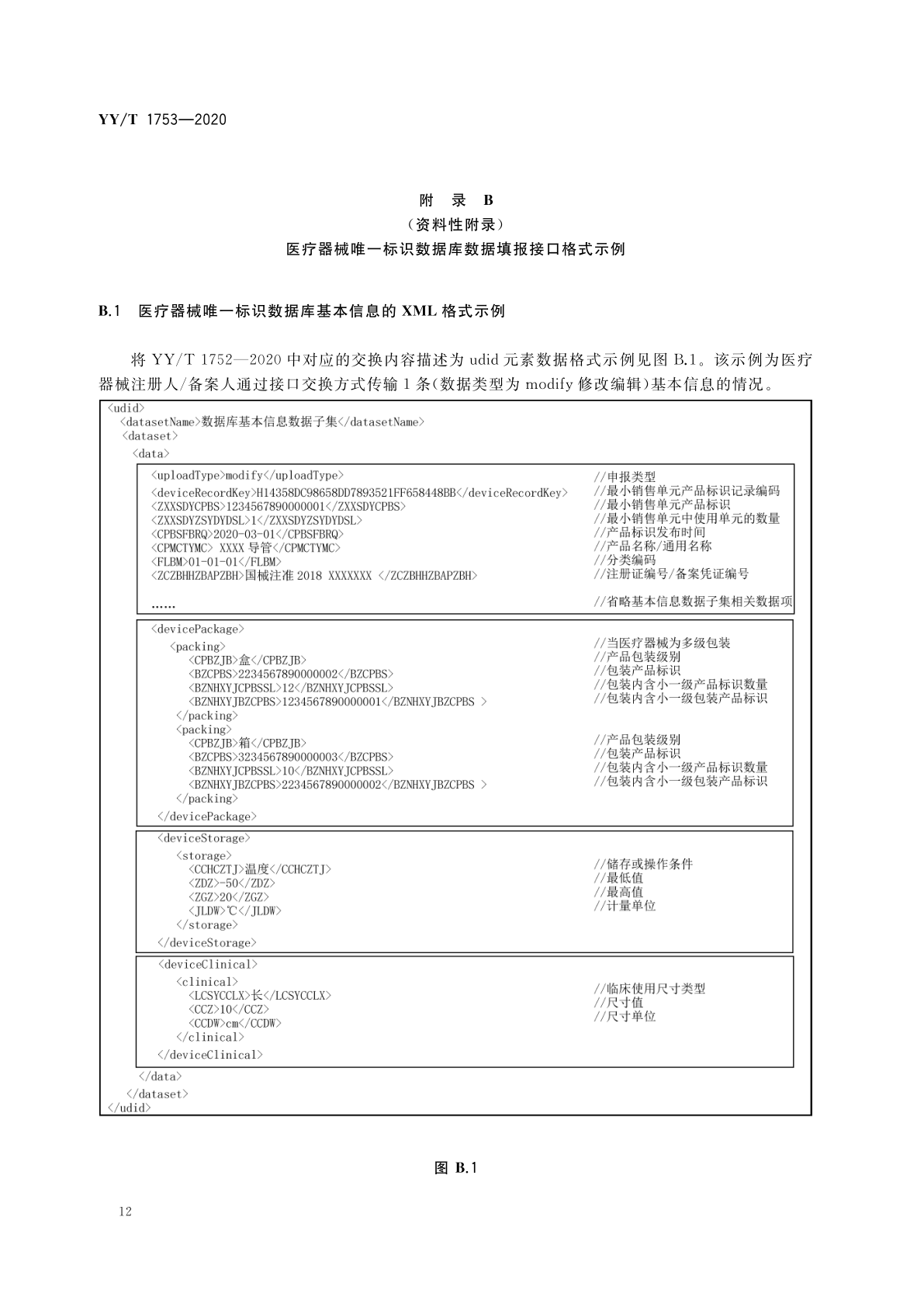 附录B XML格式示例