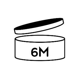 开封后使用期限图标示例：6M